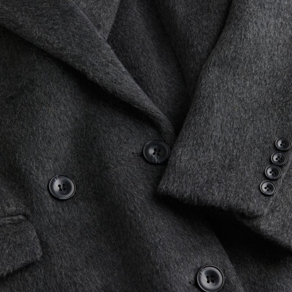 H&M Divided Oversized Double Breasted Gray Blazer SZ M NEW - Picture 5 of 5